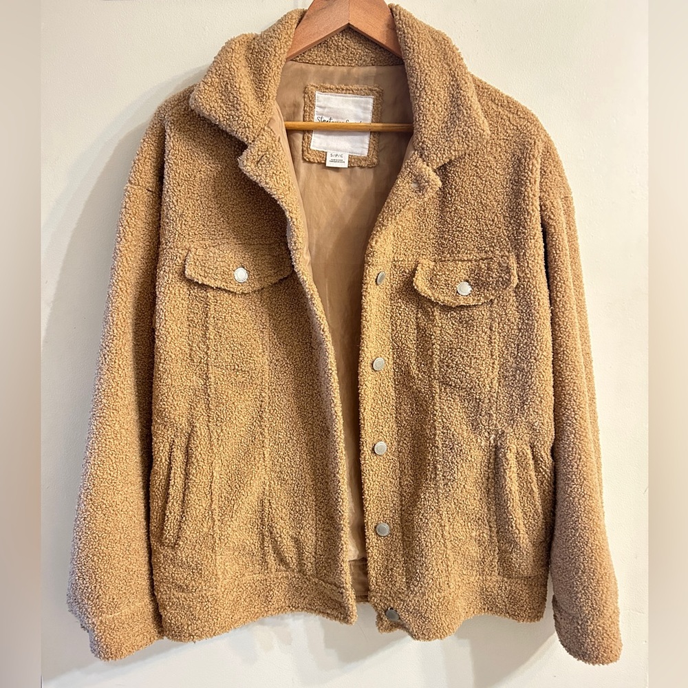 Streetwear Society Teddy Bear Button Up Jacket